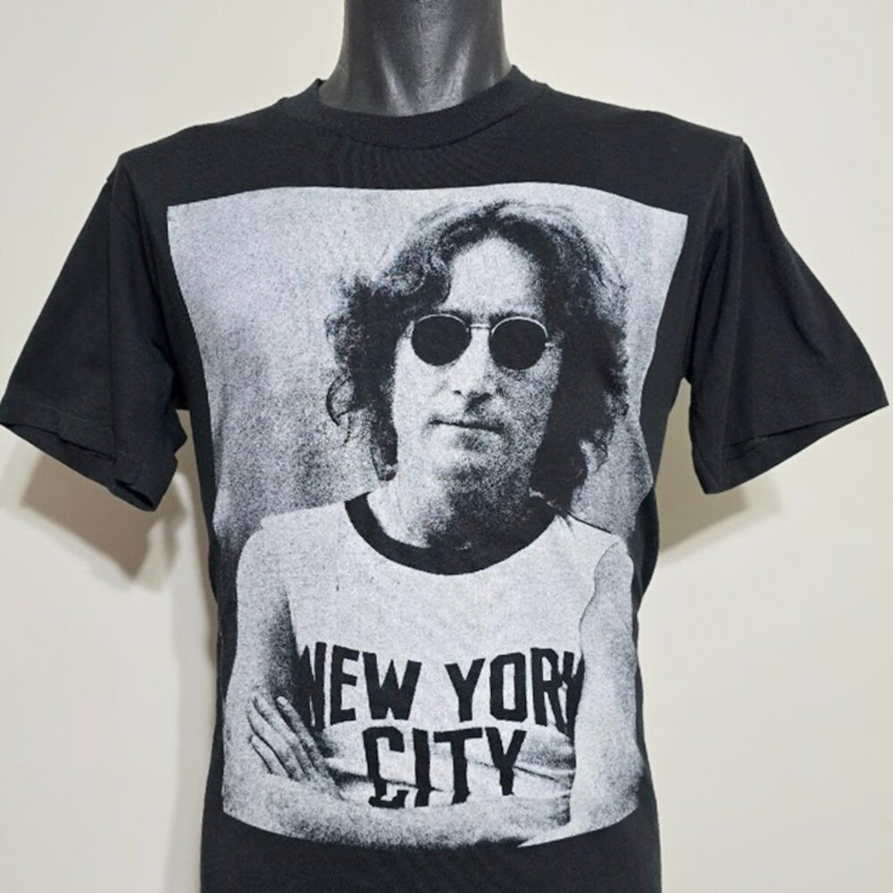 Vintage 90s John Lennon NYC T Shirt L Mens Jerzees Tee